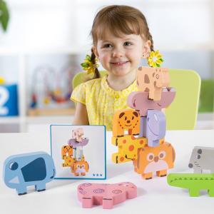 China CPC Wooden Block Puzzle Toys Animal Music Balance Folding Height factory