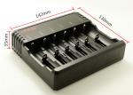 DC 12V 4A 6 Channel 3.7 V Li Ion Battery Charger Vapour Battery Charger 290g