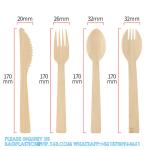 Disposable Bamboo Wooden Cutlery Set | 100% All-Natural Eco-Friendly Biodegradab