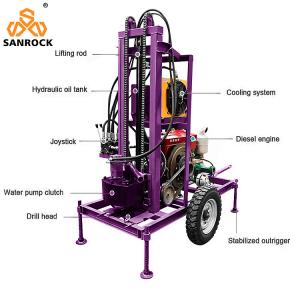 China High Drilling Efficiency Portable Water Well Drill Machine for Rotary Drilling Operation factory