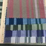Plain Cotton Linen Blend Woven Yarn Dyed Stripe Fabric 140gsm Organic