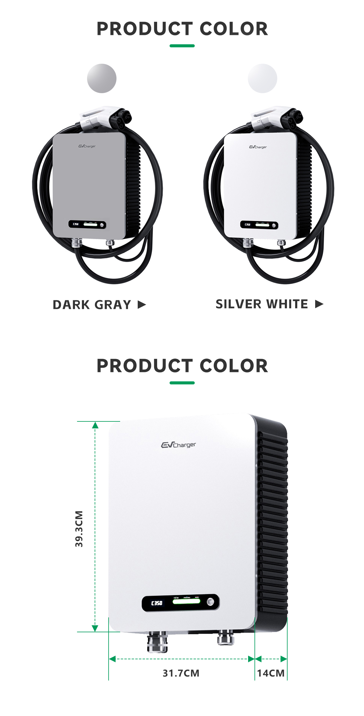 7KW E-Mingze DC Output Current CCS Standard EV Charger Wallbox EV Charging Station with 230V Input Voltage