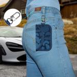 Car Key Faraday Cage Bag For Keyless Fobs Denim RFID Blocking Anti Tracking