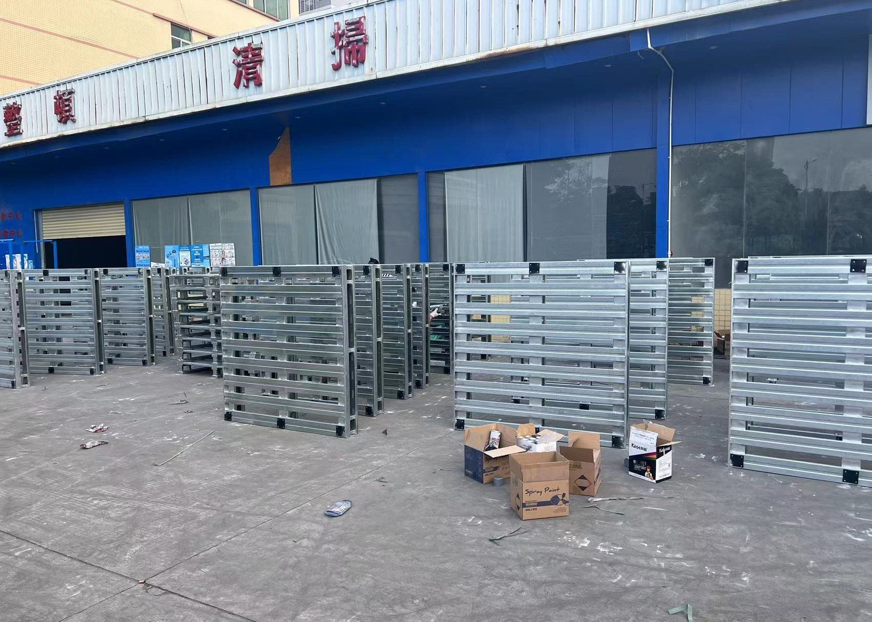 Customized Heavy Duty Steel Pallet Storage Warehouse Double Faced Metal Stacking Pallets