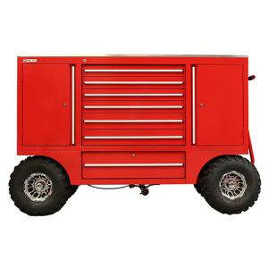 China Stainless Steel Handles Heavy Duty texture Grain Powder Coat Steel Tool Storage Trolley factory