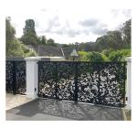 Custom Carving Outdoor Garden Partition Fence Stainless Steel Laser Perforated