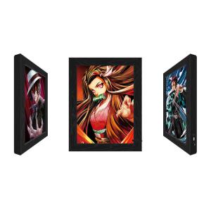 China Lenticular Flip Change Anime 3D Poster Frame LED Light Box factory