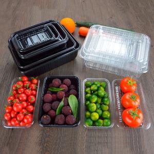 China PET Rectangular Transparent FDA Frozen Food Tray Packaging factory