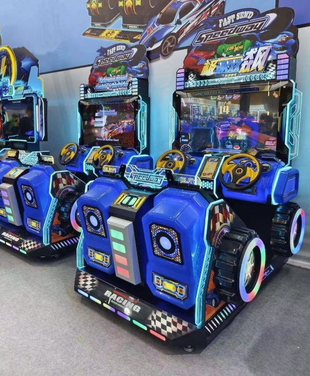 42-inch Coin Operated Kids Racing Simulator Arcade Machine FEC Amusement Game Center