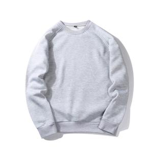 China Oversized Blank Cotton Fleece Hoodies Sweatshirt No Pocket Round Neck factory
