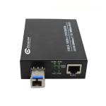 Fiber Media Converter 10/100/1000Mbps Singlemode SMF 1310nm Dual SFP Slot 40KM