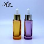 Portable 20ml 30ml 50ml Serum Essential Oil Dropper Bottles With UV Plating Cap