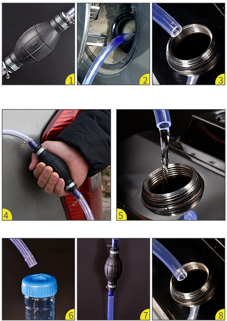PP Hand Pump for Quick and Easy Suction of Oil Water Petrol Diesel Fuel Liquid Pipe