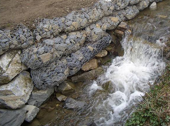 60×80mm Deep Water Sack Gabion Rapid Flow Hexagonal Hole