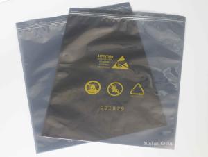 China 120 * 150 + 40 Mm Black Anti Static Shielding Bags Waterproof With Zipper factory
