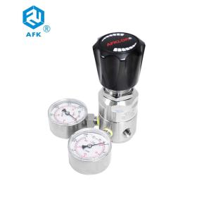 China 316 Double Gauge Stainless Steel Pressure Regulator Piston Pressure Reducing Regulator factory