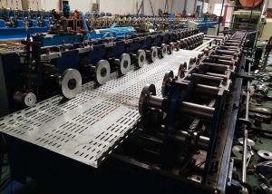 China Galvanized Sheet Automatic Cable Tray Roll Forming Machine 100 - 600 mm Width factory