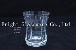 China attracted clear glass candle holder use in home and hotel factory