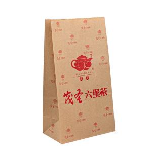 China Recyclable Brown Paper Bread Bag 8 Color Waterbased Ink Printed on sale