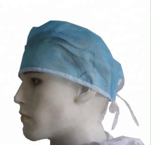 China Pp / Sms Material Disposable Head Cap Hospital Head Cover ISO13485 / FDA Approval factory