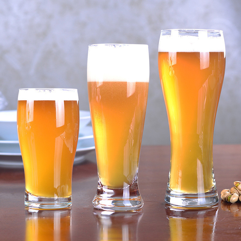 Lead Free 370ml 13oz Weizen Beer Glasses For Restaurant