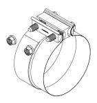 0.77 Pounds 3" Lap Joint Exhaust Band Clamp
