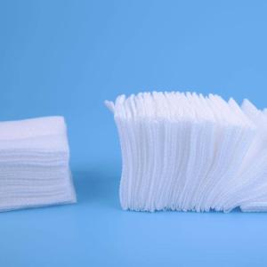 China 10cmx10cm 12ply Medical Gauze Pads Non Sterile 100% Bleached Cotton factory