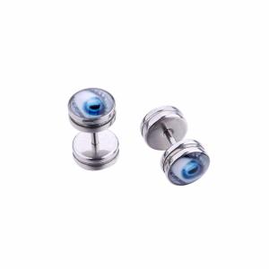 Custom blue eye round stud earrings cool stud earrings for boys