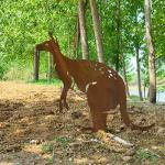 Corten Steel Outdoor Metal Accessories With High Durability Opossum Shape