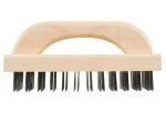 Rectangular Shaped Butcher Block Brush with Flat Steel Wire for Heavy Duty