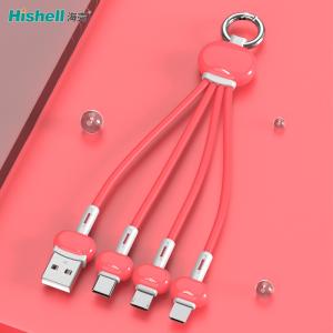 China Liquid Silicone Multi Mobile Phone Charging Cable Ultraportable Anti Abrasion factory