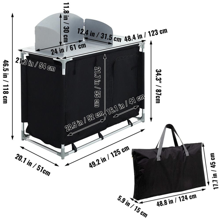 Foldable Portable Table for Villa Party Event Banquet in Outdoor Garden Backyard Patio