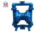 Teflon Double Diaphragm Pump Cast Iron Stainless Steel For Food QBY Series