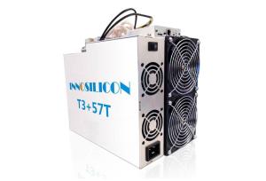 China 10.38kg Innosilicon T3+ 57T Used Bitcoin Miner Ethernet Connection factory