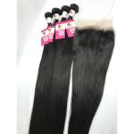 100% Raw 10A Virgin Peruvian Remy Human Hair Weave 100g / Piece Natural Black