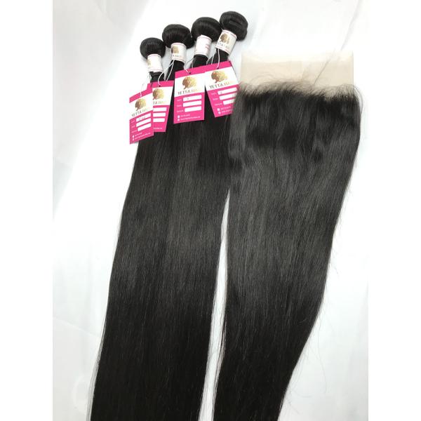 100% Raw 10A Virgin Peruvian Remy Human Hair Weave 100g / Piece Natural Black