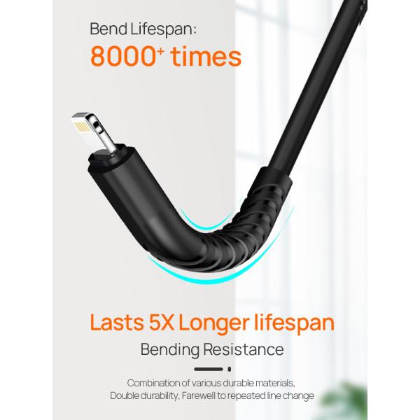 Apple PVC USB Lightning Charging Cable PD 2.4A MFI Certified