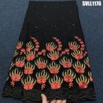 Newest soft high quality 100% cotton fabric embroidered handmade swiss voile