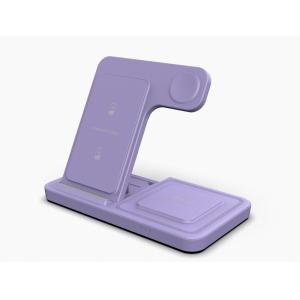 15W 3 In 1 Double-Coil Magnetic Wireless Charger 155*142*18mm High Quality ABS