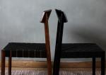 Solid Wood Braided Seat Dining Chair Furniture Finish Lacquered With Customized