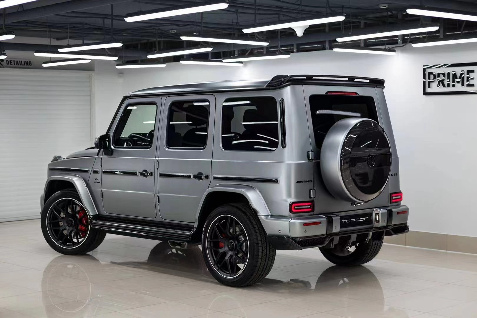 High Quality Carbon Fiber W464 G500 G63 Body Kit W464 Upgrade Topcar Style Front Shovel Rear Lip Spoiler