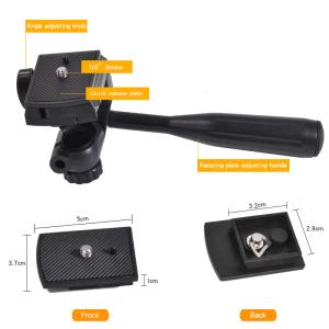 High Quality Pan/Tilt Head, 360 Camera Mount Adapter and Quick Release Plate