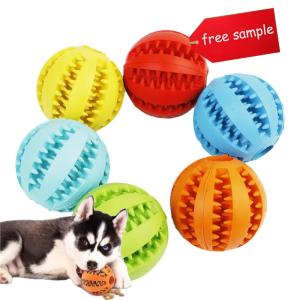 China Interactive Rubber Dog Ball Sustainable Soft Rubber Toy for Custom-made Pet Play factory