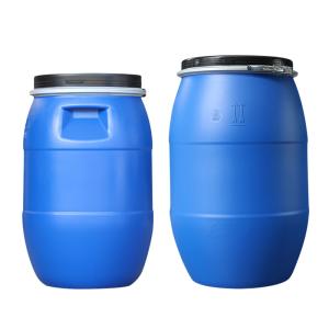 China HDPE Round Plastic Barrel 125L Durable Plastic Bucket Drum With Iron Ring factory