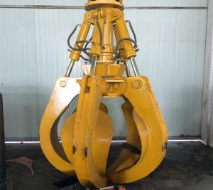 China Heavy Hydraulic Grapple For Excavator Five Petal For Construction Sites Of Bulk Waste factory