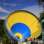 FRP Aqua Park Equipment For Adult , Customized Tornado Slide / Fiberglass Water