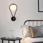 Mdern Glass ball wall scones bedside Bedroom Brass Gold Color Minimalist wall