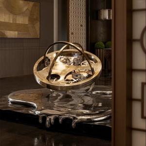 China Melting Clock Art Creation Metal Sculpture With Ceiling Hanging Design For Hotel factory