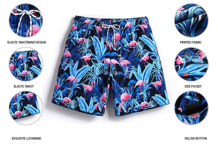 Quick Dry Mesh Cover Up Shorts , Mens Beach Swim Trunks Plus Size Waterproof