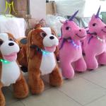 Hansel shopping mall children funfair plush battery operated zoo animal toy ride